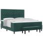 Preview: Boxspringbett mit Kopfteil Dunkelgrün 200 x 180 cm Samt