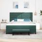 Preview: Boxspringbett mit Kopfteil Dunkelgrün 200 x 180 cm Samt