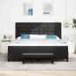 Preview: Boxspringbett mit Matratze Schwarz 200 x 200 cm Samt