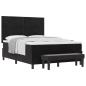 Preview: Boxspringbett mit Kopfteil Schwarz 200 x 160 cm Samt