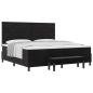 Preview: Boxspringbett mit Kopfteil Schwarz 200 x 200 cm Samt