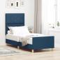 Preview: ARDEBO.de - Bettgestell mit Kopfteil Blau 80 x 200 cm Stoff