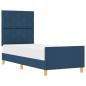 Preview: Bettgestell mit Kopfteil Blau 80 x 200 cm Stoff