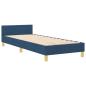 Preview: Bettgestell mit Kopfteil Blau 80 x 200 cm Stoff