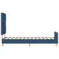 Preview: Bettgestell mit Kopfteil Blau 80 x 200 cm Stoff