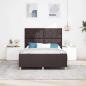 Preview: Bettgestell mit Kopfteil Dunkelbraun 160 x 200 cm Stoff