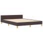Preview: Bettgestell mit Kopfteil Dunkelbraun 160 x 200 cm Stoff