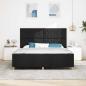 Preview: Bettgestell mit Kopfteil Schwarz 180 x 200 cm Stoff