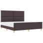Preview: Bettgestell mit Kopfteil Dunkelbraun 180 x 200 cm Stoff