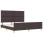 Preview: Bettgestell mit Kopfteil Dunkelbraun 180 x 200 cm Stoff