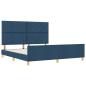 Preview: Bettgestell mit Kopfteil Blau 180 x 200 cm Stoff