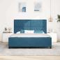 Preview: Boxspringbett mit Kopfteil Dunkelblau 180 x 200 cm Samt