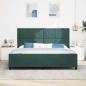 Preview: Boxspringbett mit Kopfteil Dunkelgrün 200 x 200 cm Samt