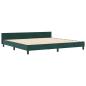 Preview: Boxspringbett mit Kopfteil Dunkelgrün 200 x 200 cm Samt