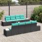 Preview: Sofa Set 9 stk. Schwarz [Synthetisch]: Poly Rattan