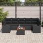 Preview: Gartensofa-set 8 stk. Schwarz Poly-Rattan
