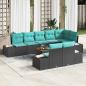 Preview: ARDEBO.de - Gartensofa-set 9 stk. Schwarz Poly-Rattan