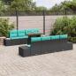 Preview: Garten-Sofa-Set 9 stk. Schwarz Poly Rattan