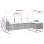Preview: Sofa Set 5 stk. Beige und Hellgrau Poly-Rattan