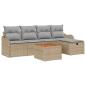 Preview: Gartensofa-set 6 stk. Beige Poly-Rattan