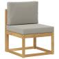 Preview: Outdoor-Sofagarnitur 7 stk. Weiß und Hellgrau Polyester