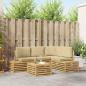 Preview: ARDEBO.de - Outdoor-Sofagarnitur mit Kissen 5 Stück Weiß