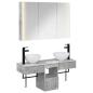 Preview: Badezimmerschrank-Set 4 stk. Betongrau Holzwerkstoff