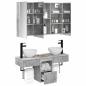 Preview: Badezimmerschrank-Set 4 stk. Betongrau Holzwerkstoff