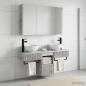 Preview: Badezimmerschrank-Set 4 stk. Betongrau Holzwerkstoff
