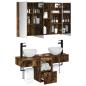 Preview: Badezimmerschrank-Set 4 stk. Geräucherte Eiche Holzwerkstoff