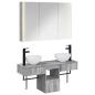 Preview: Badezimmerschrank-Set 4 stk. Grau Sonoma Holzwerkstoff