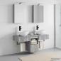 Preview: ARDEBO.de - Badezimmerschrank-Set 5 stk. Grau Sonoma Holzwerkstoff