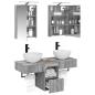 Preview: Badezimmerschrank-Set 5 stk. Grau Sonoma Holzwerkstoff