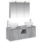 Preview: Badezimmerschrank-Set 4 stk. Grau Sonoma Holzwerkstoff