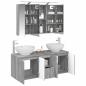 Preview: Badezimmerschrank-Set 4 stk. Grau Sonoma Holzwerkstoff