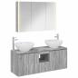 Preview: Badezimmerschrank-Set 4 stk. Grau Sonoma Holzwerkstoff