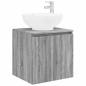 Preview: Badezimmerschrank-Set 4 stk. Grau Sonoma Holzwerkstoff