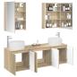 Preview: Badezimmerschrank-Set 5 stk. Sonoma-Eiche Holzwerkstoff