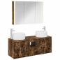 Preview: Badezimmerschrank-Set 4 stk. Geräucherte Eiche Holzwerkstoff