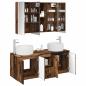 Preview: Badezimmerschrank-Set 4 stk. Altholz Holzwerkstoff