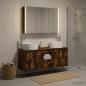 Preview: Badezimmerschrank-Set 4 stk. Geräucherte Eiche Holzwerkstoff