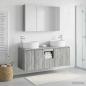 Preview: ARDEBO.de - Badezimmerschrank-Set 4 stk. Grau Sonoma Holzwerkstoff