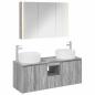 Preview: Badezimmerschrank-Set 4 stk. Grau Sonoma Holzwerkstoff