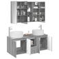 Preview: Badezimmerschrank-Set 4 stk. Grau Sonoma Holzwerkstoff
