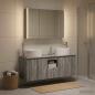 Preview: Badezimmerschrank-Set 4 stk. Grau Sonoma Holzwerkstoff