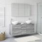 Preview: Badezimmermöbel-Set 4 stk. Grau Sonoma Ingenieurholz und Glas