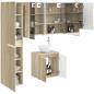 Preview: Badezimmerschrank-Set 5 stk. Sonoma-Eiche Holzwerkstoff