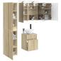 Preview: Badezimmerschrank-Set 5 stk. Sonoma-Eiche Holzwerkstoff