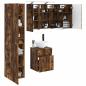 Preview: Badezimmerschrank-Set 5 stk. Geräucherte Eiche Holzwerkstoff