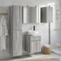 Preview: Badezimmerschrank-Set 5 stk. Grau Sonoma Holzwerkstoff